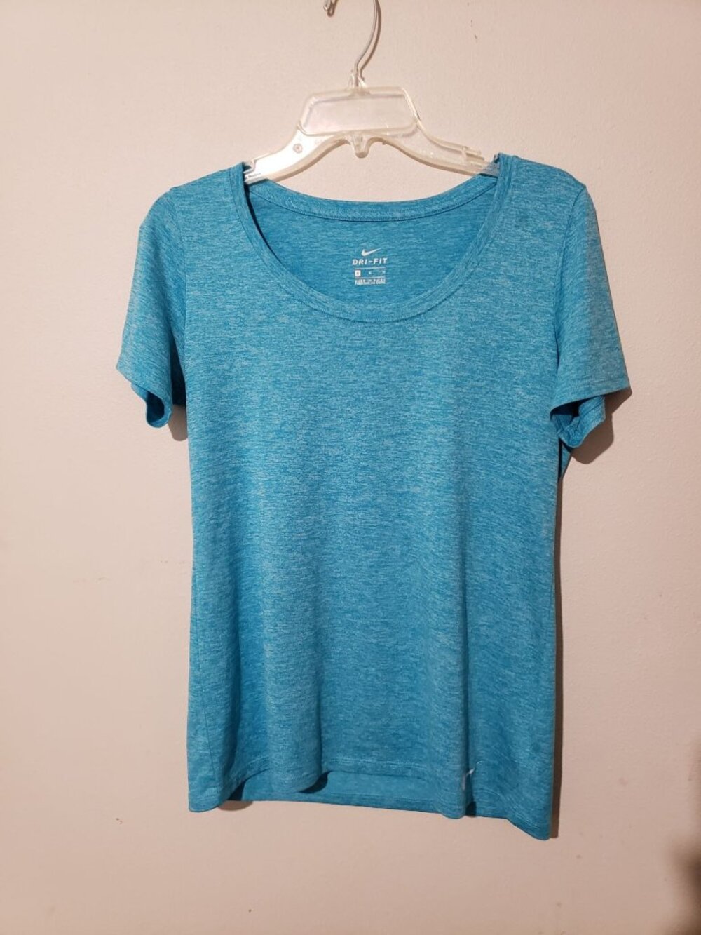 Nike Dri-fit, women's blue, short sleeve tee, size m